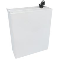 Urna skarbonka puszka plexi 25x10x30cm  z zamkiem skrzynka na ankiety głosy