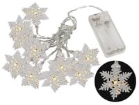 Girlanda świetlna płatki śniegu LED łańcuch na baterie