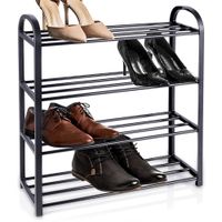 regał metalowy półka na buty 4 poziomy 569732