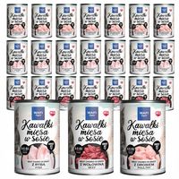 WAFI KARMA MOKRA DLA KOTA KAWAŁKI W SOSIE 24x415G 75% MIĘSA W KAWAŁKU