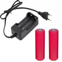 ŁADOWARKA+2 AKUMULATORY OGNIWA 18650 SANYO 2000mAh
