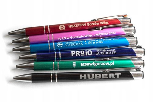 DŁUGOPISY REKLAMOWE Z GRAWEREM LOGO NAPISEM 100 sz na Arena.pl