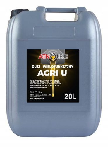 OLEJ HYDRAULICZNO-PRZEKŁADNIOWY AGRO U 20L - AGRI U - OLEJ na Arena.pl