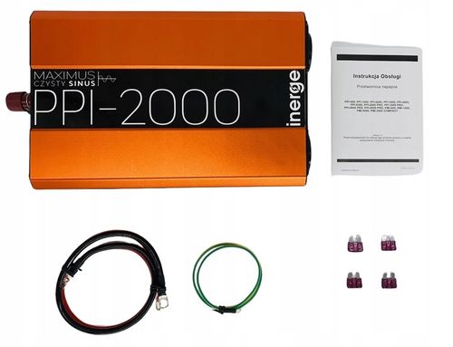 PRZETWORNICA NAPIĘCIA MAXIMUS 12V 230V 2000VA 1000W CZYSTY SINUS QC 3.0 LCD na Arena.pl