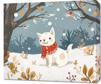 Obraz 70x60cm Śnieżny Kompan