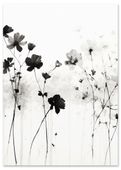 Plakat czarne kwiaty 50x70 cm