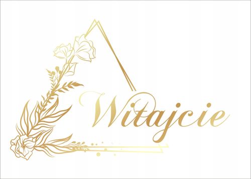 Tablica weselna Witamy Gości złota 100x70cm na Arena.pl