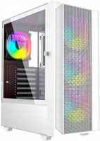 Obudowa Komputerowa Biała Gamingowa 4 Wentylatory ARGB Midi Tower Okno ATX