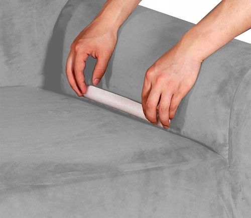 Pokrowiec Na Narożnik W Kształcie Litery ""L"" Szary Welur 1 Osobowy + 4 Os na Arena.pl