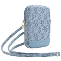 guess torebka guwbzpgcspgbniebieski/blue zip gcube bottom stripe