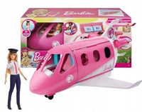 BARBIE DREAMHOUSE WYMARZONY SAMOLOT DLA LALEK + lalka Barbie