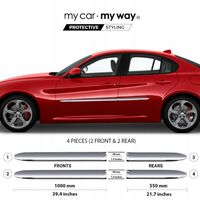 Alfa Romeo GIULIA - Listwy CHROM na Drzwi Ochronne