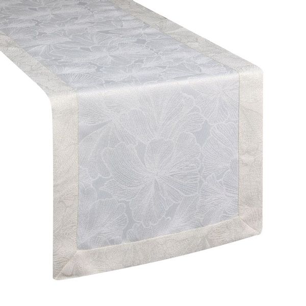 OBRUS BIEŻNIK ŻAKARDOWY WZÓR 40X180 CM KREMOWY zdjęcie 4