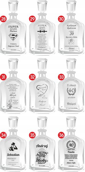 Prezent URODZINY Dla Taty Mamy Brata Dziadka Babci Karafka zdjęcie 10