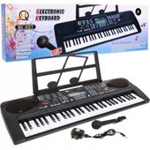 Keyboard Dla Dzieci 5+ Mikrofon Stojak Na Nuty Usb Mp3 Taktomierz
