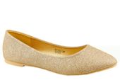 Balerinki baletki płaskie złote brokatowe Rozmiar obuwia - 37