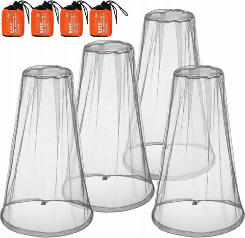 4x MOSKITIERA NA TWARZ SIATKA NA GŁOWĘ PRZECIW OWADOM NA WĘDRÓWKĘ BIWAK na Arena.pl