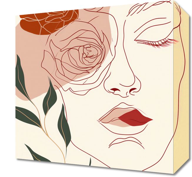 Obraz 30x30cm Beż i Twarz zdjęcie 1
