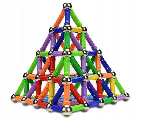 KLOCKI MAGNETYCZNE KONSTRUKCYJNE EDUKACYJNE KULKI ZESTAW 250 SZT DLA DZIECI na Arena.pl