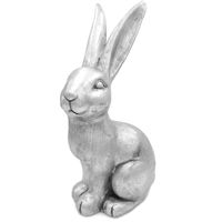 KRÓLICZEK WIELKANOCNY DUŻY SREBRNY DEKORACJA ŚWIĄTECZNA FIGURKA 50cm