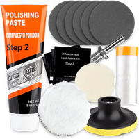 ZESTAW DO POLEROWANIA REGENERACJI LAMP REFLEKTORÓW AUTA NA WKRĘTARKĘ