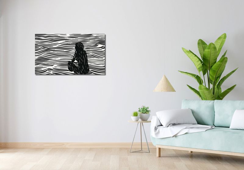 Obraz 90x50cm Złożone Fluidalne Linie zdjęcie 2