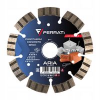 2X Tarcza diamentowa tnąca 125mm ARIA FERRATi do żelbetu, betonu, kostki gr