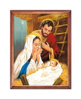 Obraz Święta Rodzina 30 X 40 Cm Rama Drewniana W061