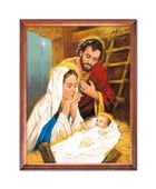 Obraz Święta Rodzina 30 X 40 Cm Rama Drewniana W061