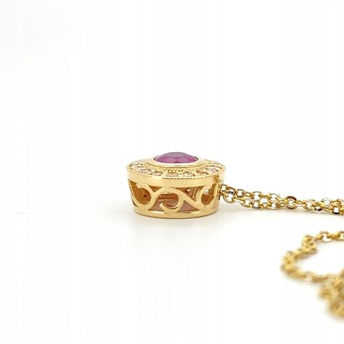 ZŁOTY WISIOREK z KOLEKCJI RAINBOW od DIAMANTI z 20 BRYLANTAMI i RUBINEM na Arena.pl