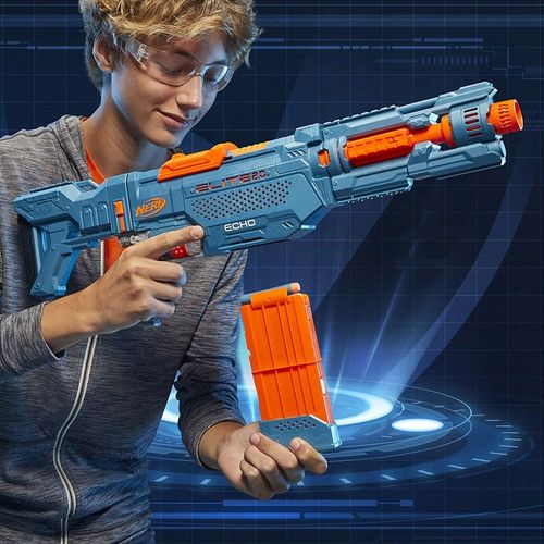 ZESTAW PISTOLET NERF ELITE 2.0 KARABIN ECHO 4w1 +MAGAZYNEK +STRZAŁKI +CELE na Arena.pl