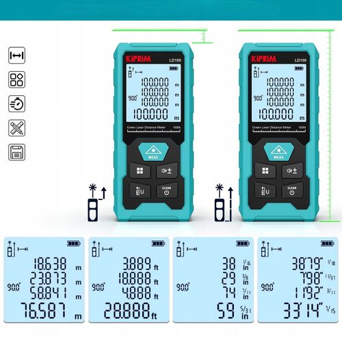 Dalmierz Laserowy 100M Kątomierz Cyfrowy Miernik Poziomica Laserowa na Arena.pl