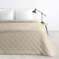 Narzuta Luiz 8 beżowa 220X240 cm welur hotpress pikowana