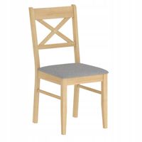 krzeslo kuchenne dąb naturalny drewno furnitex siedzisko szare wytrzymałe