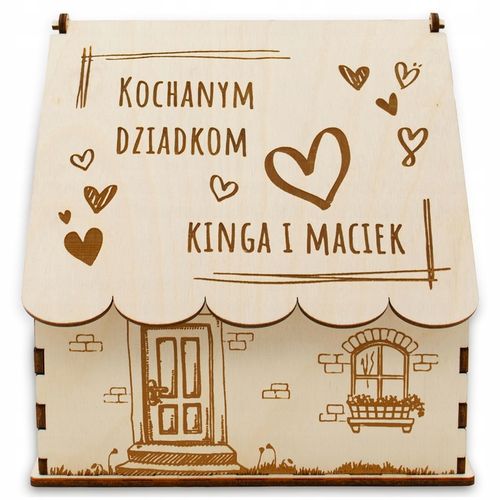 SŁODKA CHATKA PREZENT DLA NA DZIEŃ BABCI I DZIADKA domek na cukierki GRAWER na Arena.pl