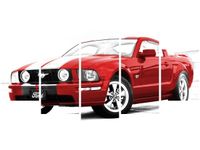 70CM 150CM OBRAZ 5 ELEM MUSTANG GT ŚCIENNY
