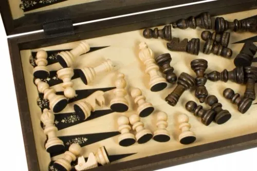 GRY DREWNIANE 3w1 = SZACHY + WARCABY + BACKGAMMON na Arena.pl