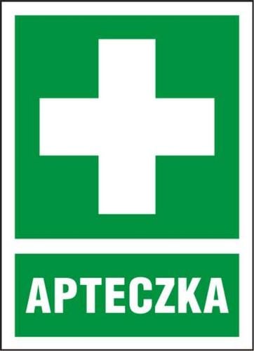 ZIO-1 - ZNAK TABLICA INFORMACYJNA BHP  - APTECZKA na Arena.pl