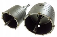 KOMPLET FREZÓW DO BETONU 65MM 80MM SDS OTWORNICA