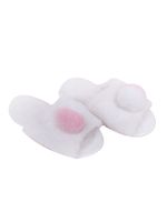 Kapcie damskie futrzane z pomponem białe 38-39 YOCLUB