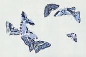 Plakat 60x40cm Butterfly 8, Sekka Japoński Vintage do Salonu