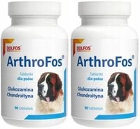 ArthroFos x 2 Glukozamina chondroityna na stawy dla psa zestaw 180 tabletek