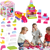 Klocki Konstrukcyjne Plastikowe Kolorowe 90 Elementów  Technok Blocks 6535