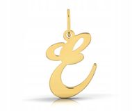 POZŁACANA ZAWIESZKA NA ŁAŃCUSZEK ZŁOTY WISIOREK LITERKA E OZDOBNA 925 LITER