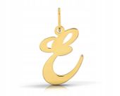 POZŁACANA ZAWIESZKA NA ŁAŃCUSZEK ZŁOTY WISIOREK LITERKA E OZDOBNA 925 LITER