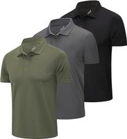 ZENGVEE Zestaw 3 Koszulek Polo Męskie Polówki XXL