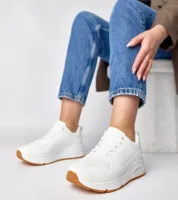 Białe sneakersy na grubej podeszwie Sylvie 37
