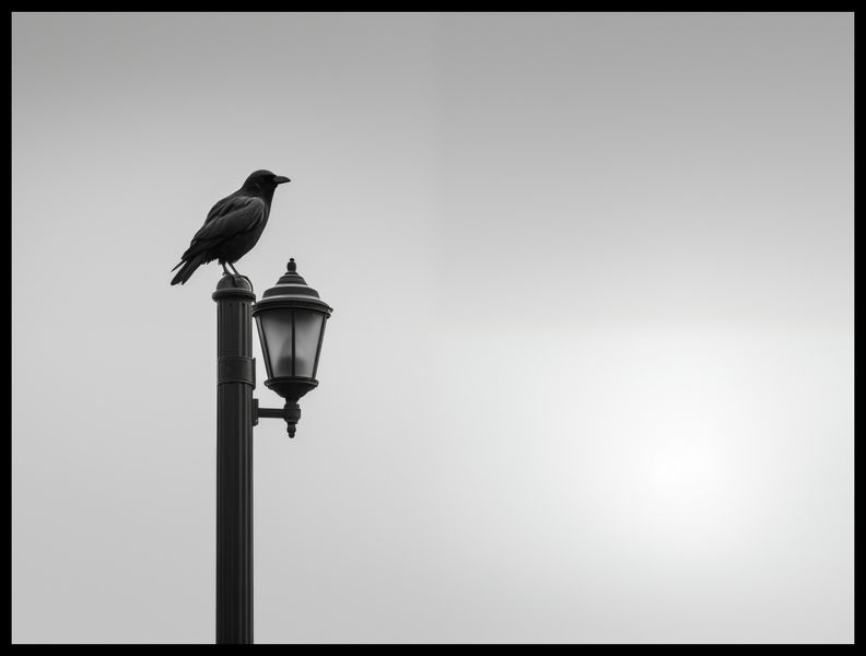 Plakat 80x60cm Samotny Postój Kruka zdjęcie 2