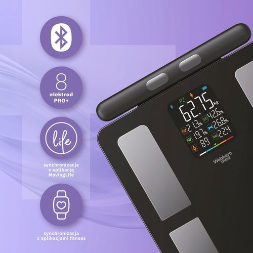 Waga Łazienkowa Analityczna 15 Parametrów Apple Health, Google Fit, IF2825A na Arena.pl