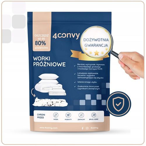 4CONVY 11 szt. GRUBY worek próżniowy 50x70 na ubrania swetry zestaw na Arena.pl